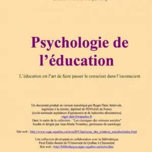 PSYCHOLOGIE DE L’ÉDUCATION